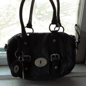 Fossil Black Leather Women's Bag